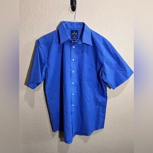 Stafford Men's Vibrant Blue Pinstripe Shirt